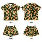 Oranges Womens Short Sleeve 2-Piece Pyjama Set Women's Short Sleeve Pyjamas Food Printed Offshore