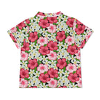 Hibiscus Womens Short Sleeve 2-Piece Pyjama Set Women's Short Sleeve Pyjamas Plants Printed Offshore