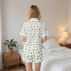 Camping Life Womens Short Sleeve 2-Piece Pyjama Set Women's Short Sleeve Pyjamas Printed Offshore