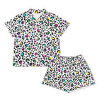 Animal Print In Colour Womens Short Sleeve 2-Piece Pyjama Set Women's Short Sleeve Pyjamas animal Printed Offshore