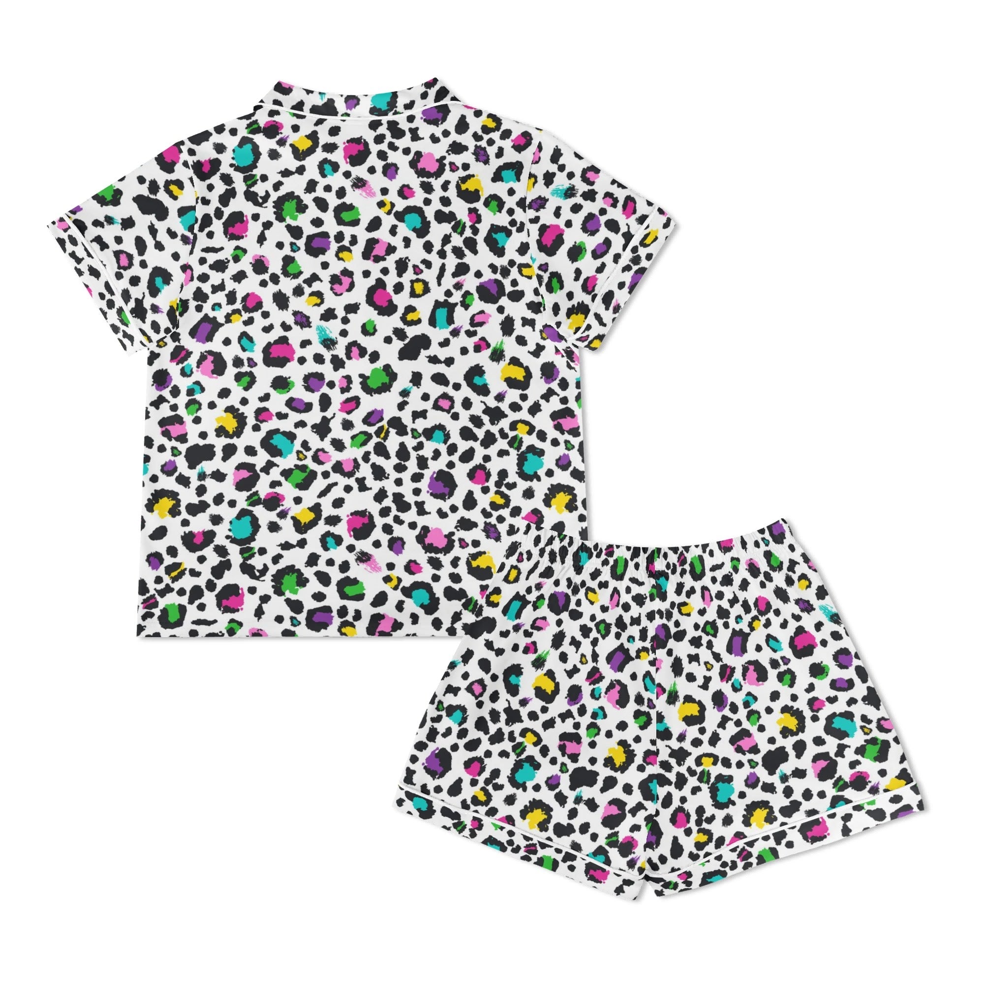 Animal Print In Colour Womens Short Sleeve 2-Piece Pyjama Set Women's Short Sleeve Pyjamas animal Printed Offshore