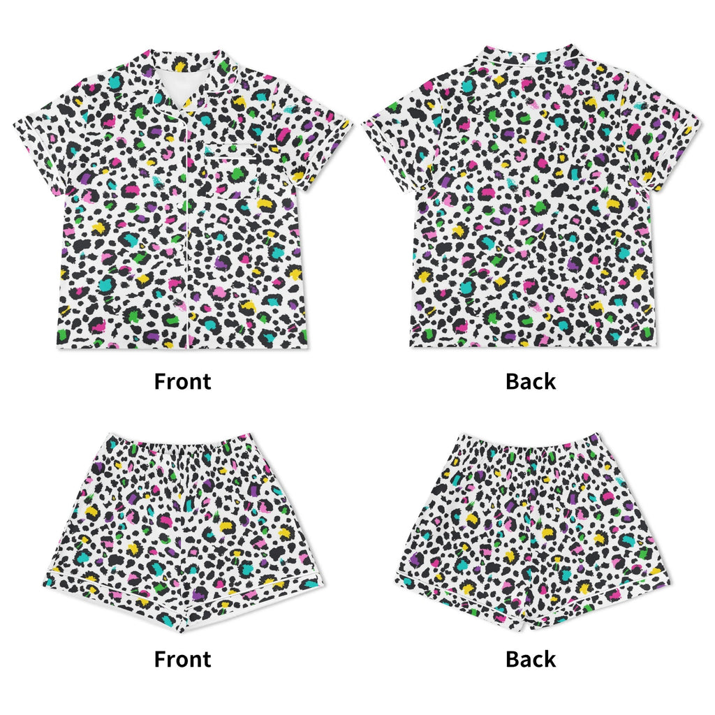 Animal Print In Colour Womens Short Sleeve 2-Piece Pyjama Set Women's Short Sleeve Pyjamas animal Printed Offshore
