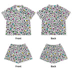Animal Print In Colour Womens Short Sleeve 2-Piece Pyjama Set Women's Short Sleeve Pyjamas animal Printed Offshore