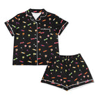 Candy Womens Short Sleeve 2-Piece Pyjama Set Women's Short Sleeve Pyjamas Food Printed Offshore