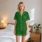 Aliens Womens Short Sleeve 2-Piece Pyjama Set 2XL Women's Short Sleeve Pyjamas Printed Offshore Sci Fi