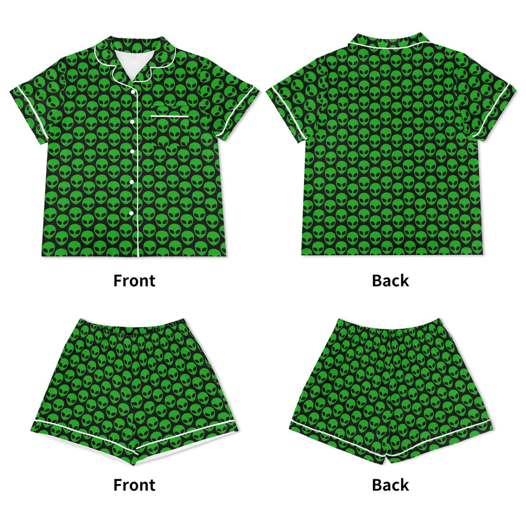 Aliens Womens Short Sleeve 2-Piece Pyjama Set Women's Short Sleeve Pyjamas Printed Offshore Sci Fi