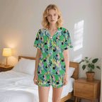 Bright Toucans Womens Short Sleeve 2-Piece Pyjama Set 2XL Women's Short Sleeve Pyjamas animal Printed Offshore