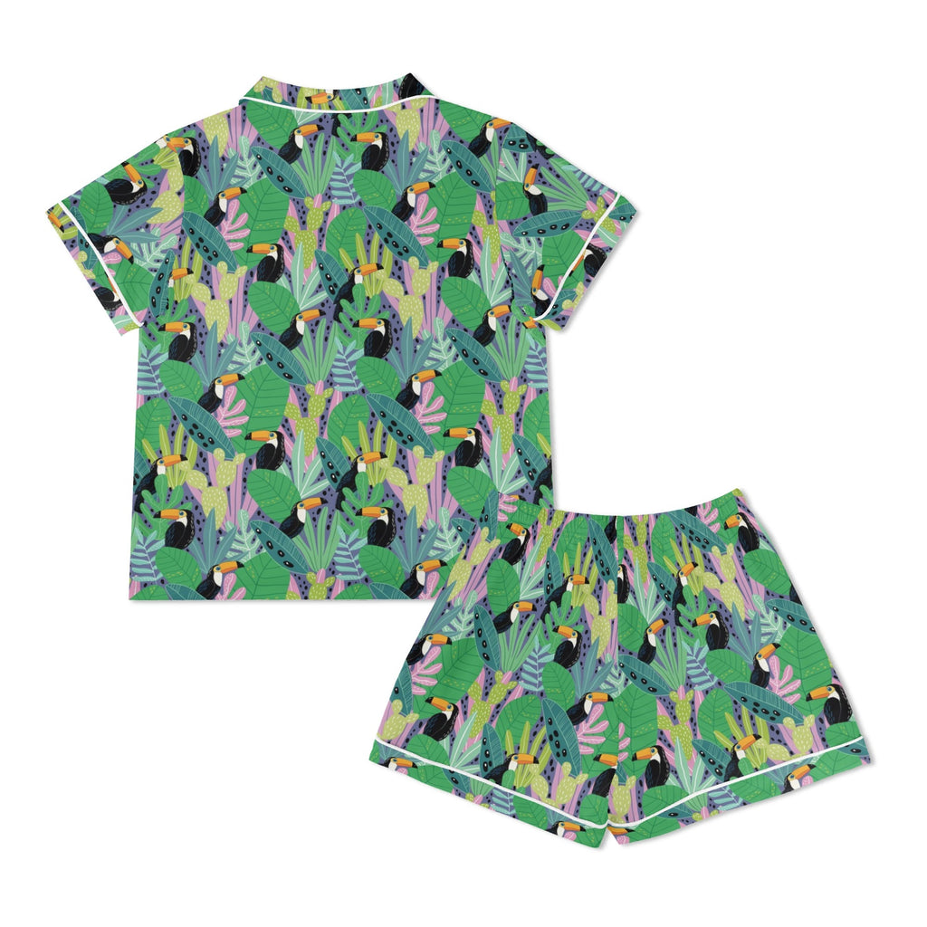 Bright Toucans Womens Short Sleeve 2-Piece Pyjama Set Women's Short Sleeve Pyjamas animal Printed Offshore