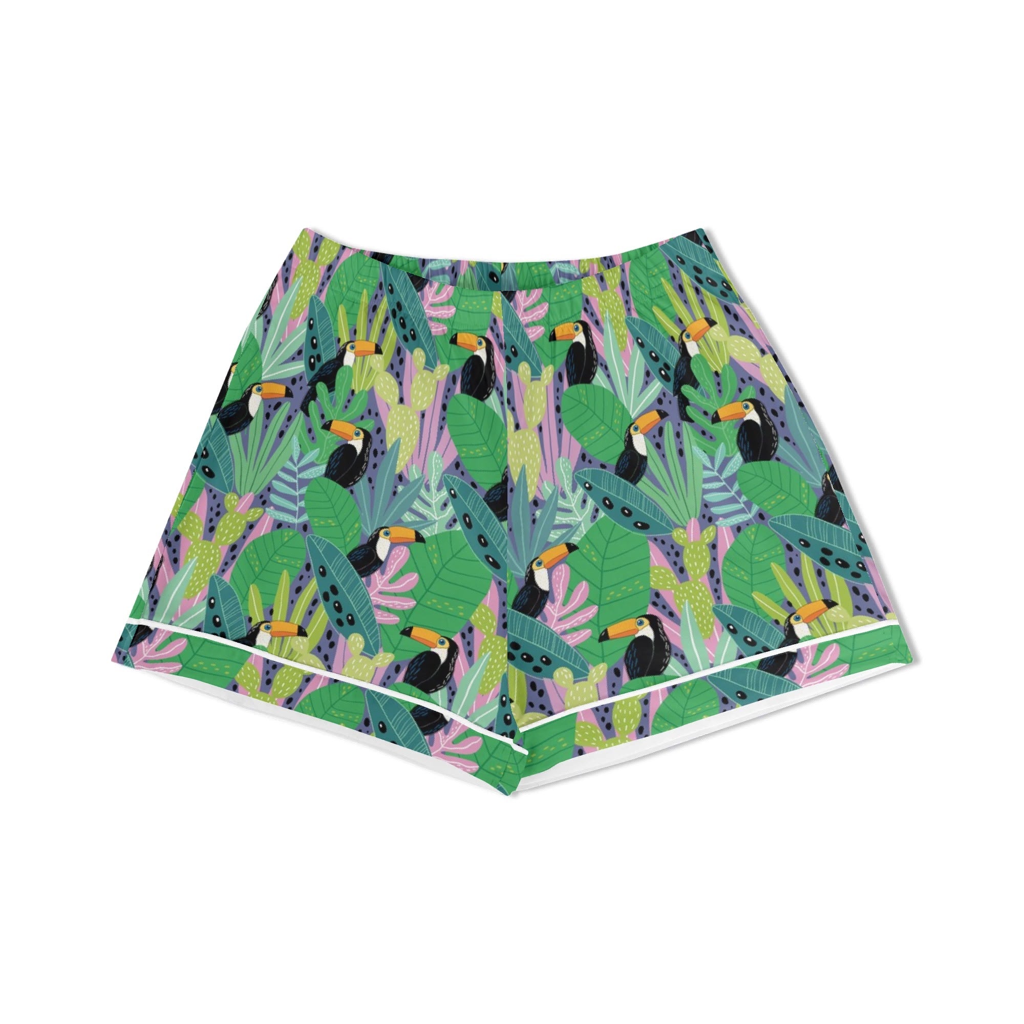 Bright Toucans Womens Short Sleeve 2-Piece Pyjama Set Women's Short Sleeve Pyjamas animal Printed Offshore