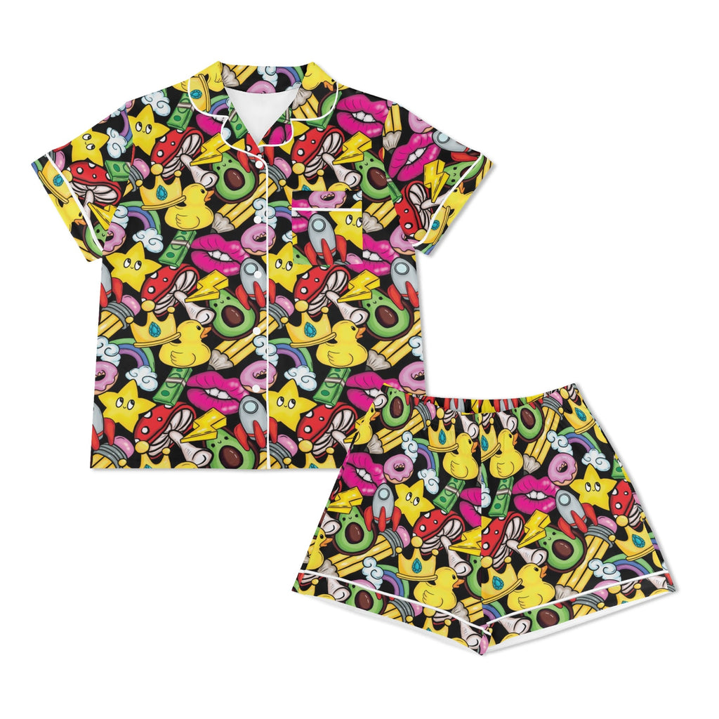 Bright And Cute Womens Short Sleeve 2-Piece Pyjama Set Women's Short Sleeve Pyjamas Printed Offshore