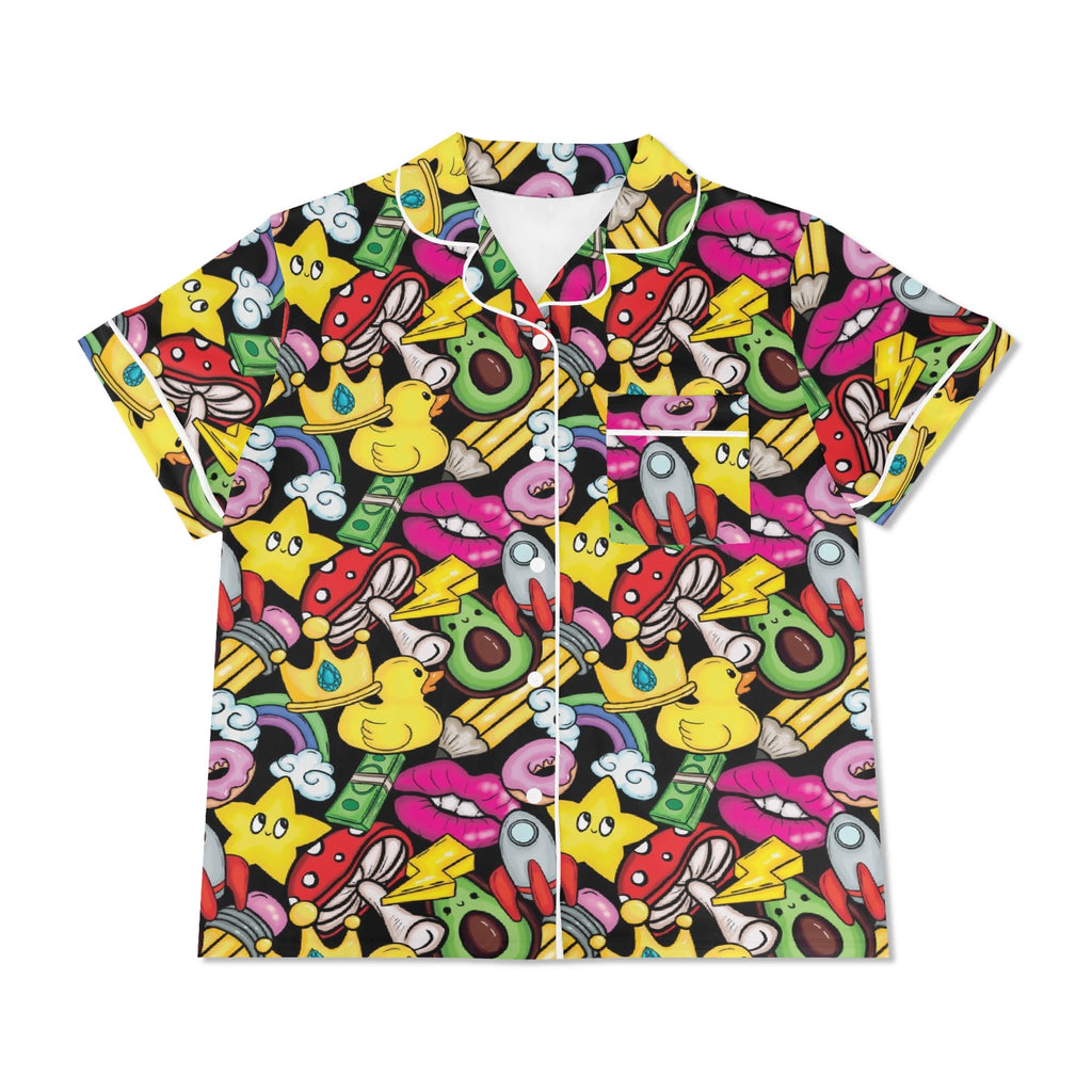 Bright And Cute Womens Short Sleeve 2-Piece Pyjama Set Women's Short Sleeve Pyjamas Printed Offshore