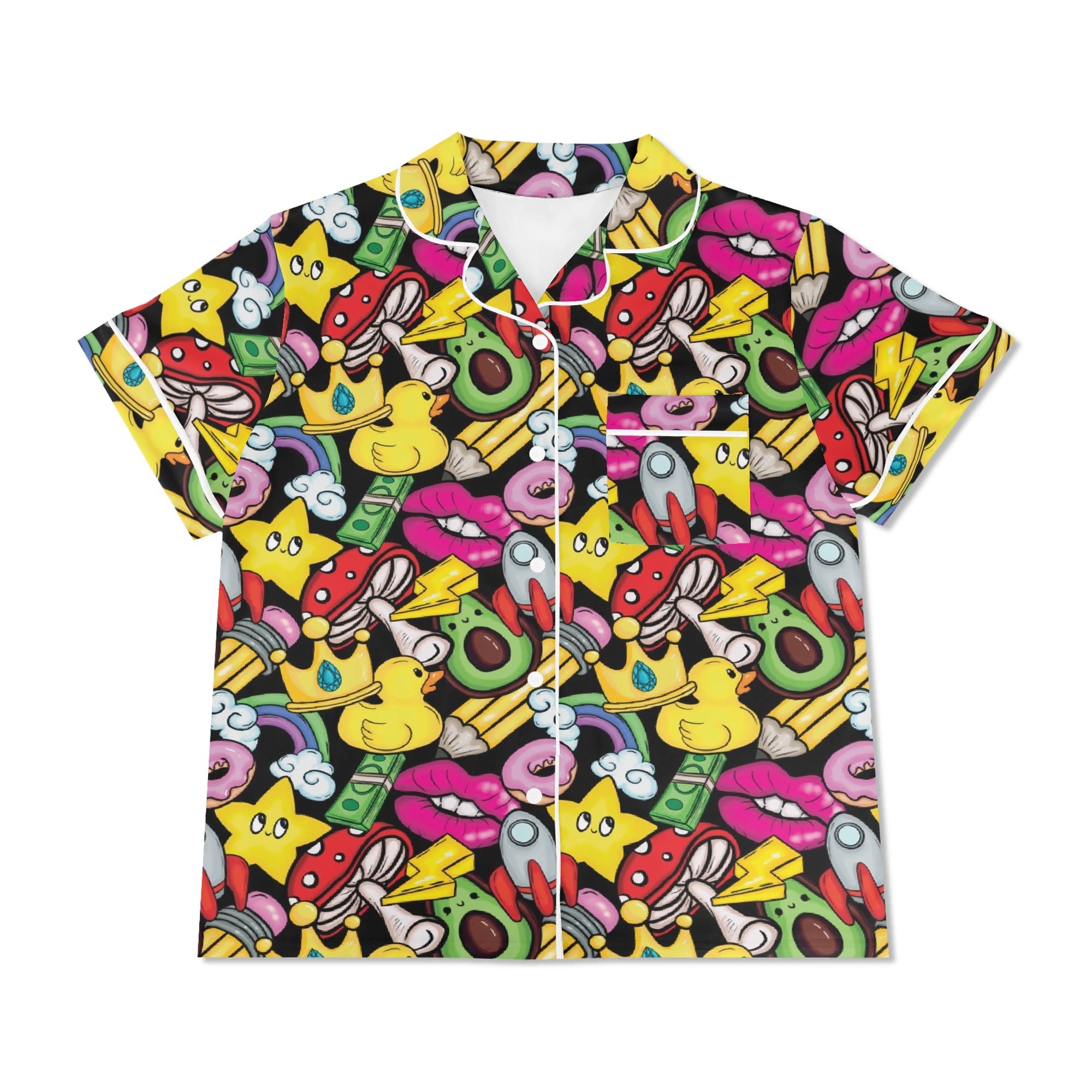 Bright And Cute Womens Short Sleeve 2-Piece Pyjama Set Women's Short Sleeve Pyjamas Printed Offshore