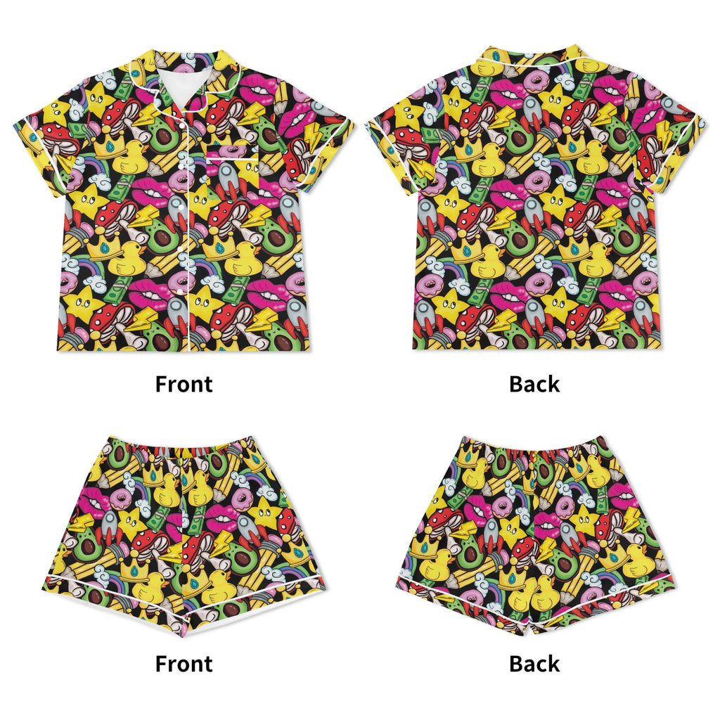 Bright And Cute Womens Short Sleeve 2-Piece Pyjama Set Women's Short Sleeve Pyjamas Printed Offshore