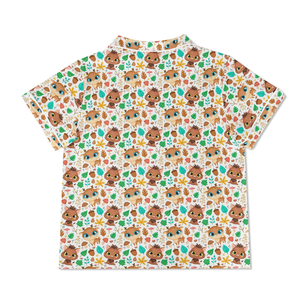 Cute Autumn Creatures Womens Short Sleeve 2-Piece Pyjama Set Women's Short Sleeve Pyjamas animal Printed Offshore