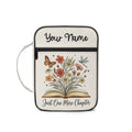 Just One More Chapter Book With Flowers Personalised Book Bag / Cover With Zippered Pocket Default Title Personalised Book Bag / Cover Printed Offshore