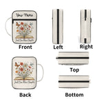 Just One More Chapter Book With Flowers Personalised Book Bag / Cover With Zippered Pocket Personalised Book Bag / Cover Printed Offshore