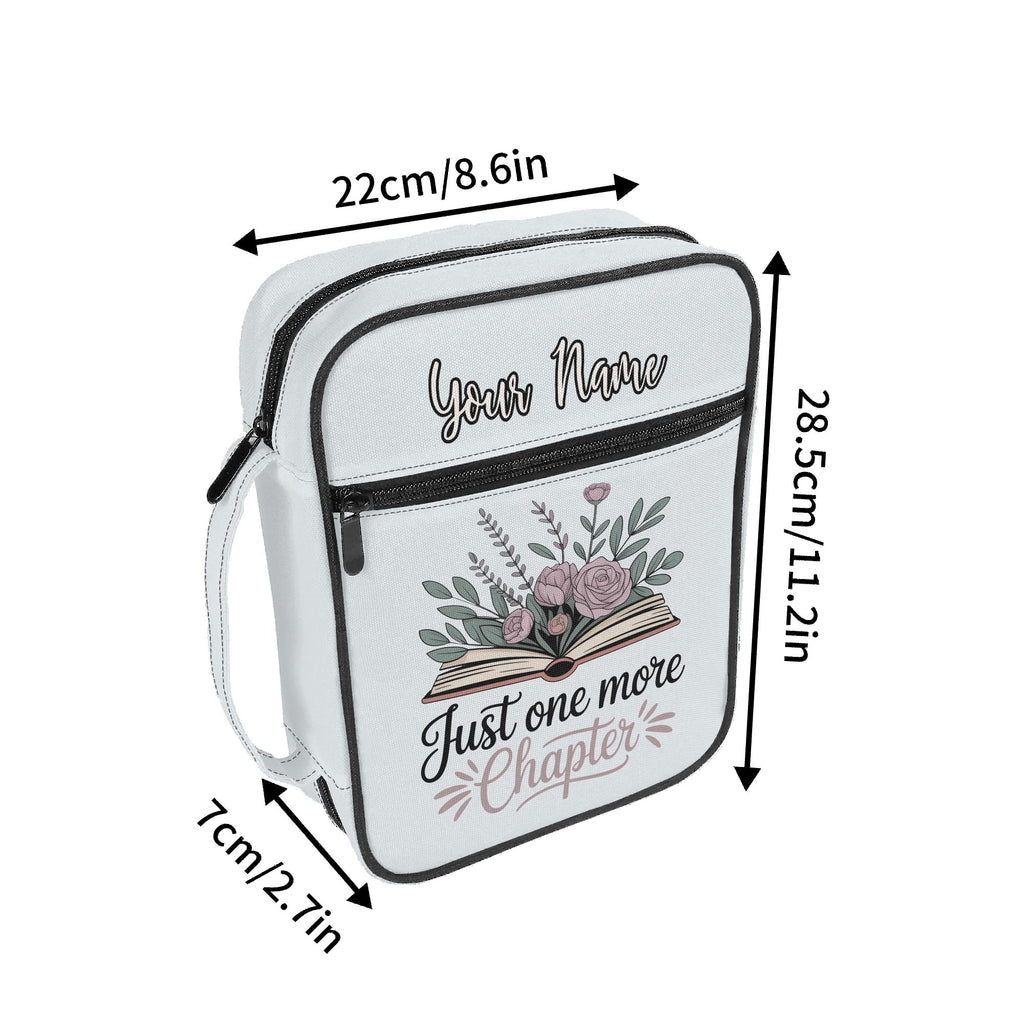 Bookmarks Are For Quitters Personalised Book Bag / Cover With Zippered Pocket Personalised Book Bag / Cover Printed Offshore