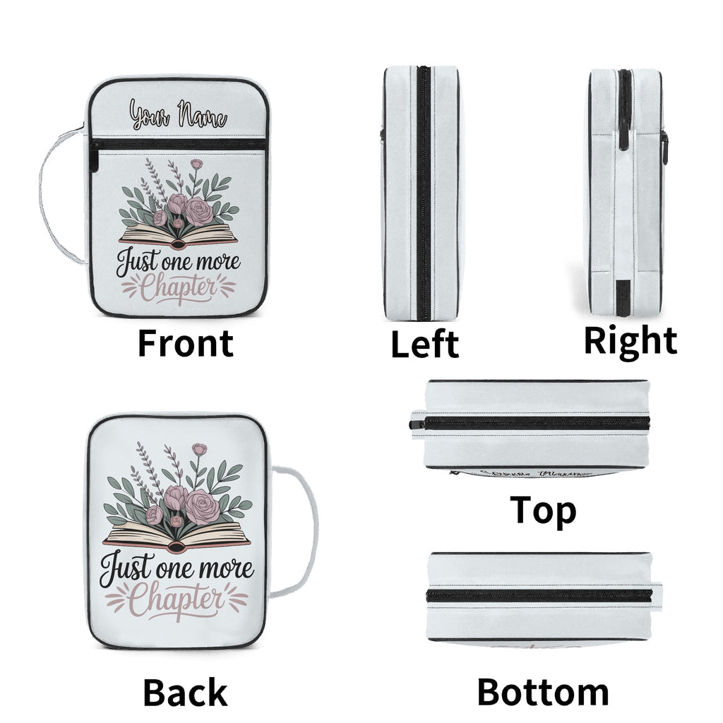 Bookmarks Are For Quitters Personalised Book Bag / Cover With Zippered Pocket Personalised Book Bag / Cover Printed Offshore