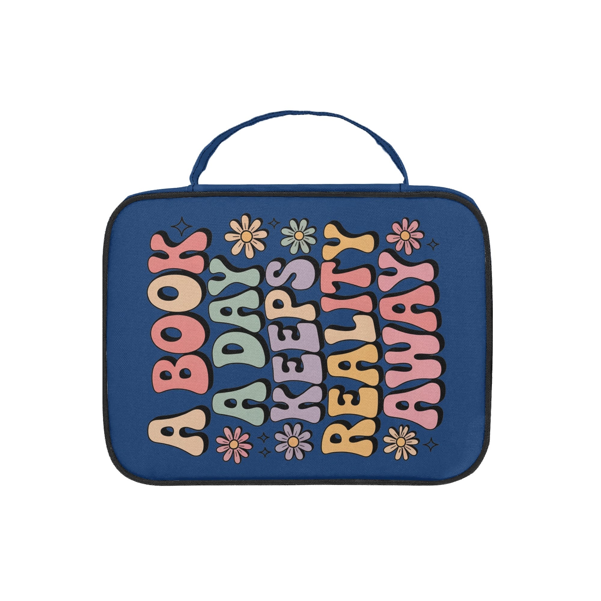 A Book A Day Keeps Reality Away Personalised Book Bag / Cover With Zippered Pocket Personalised Book Bag / Cover Printed Offshore