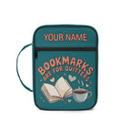 Bookmarks Are For Quitters Personalised Book Bag / Cover With Zippered Pocket Default Title Personalised Book Bag / Cover Printed Offshore