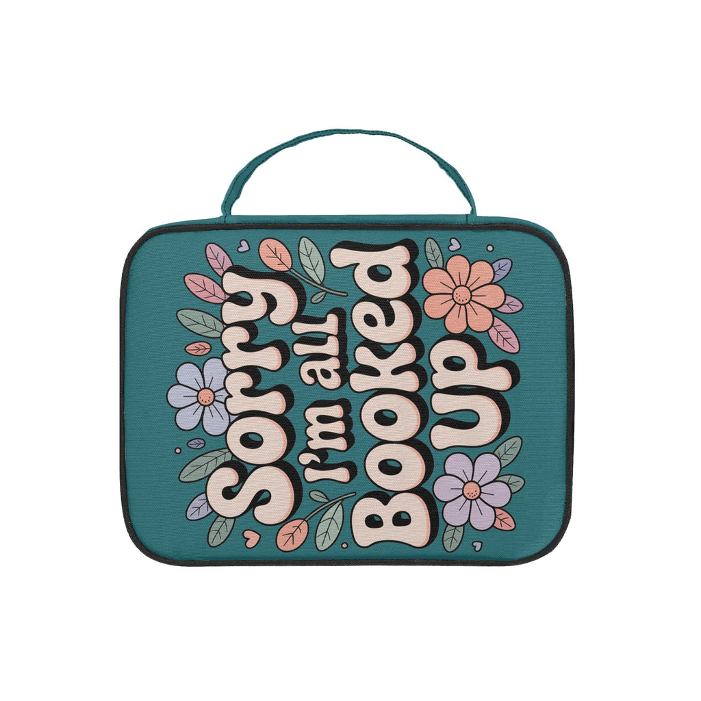 Sorry, Im All Booked Up Personalised Book Bag / Cover With Zippered Pocket Personalised Book Bag / Cover Printed Offshore