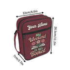 My Weekend Is All Booked Personalised Book Bag / Cover With Zippered Pocket Personalised Book Bag / Cover Printed Offshore