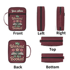 My Weekend Is All Booked Personalised Book Bag / Cover With Zippered Pocket Personalised Book Bag / Cover Printed Offshore