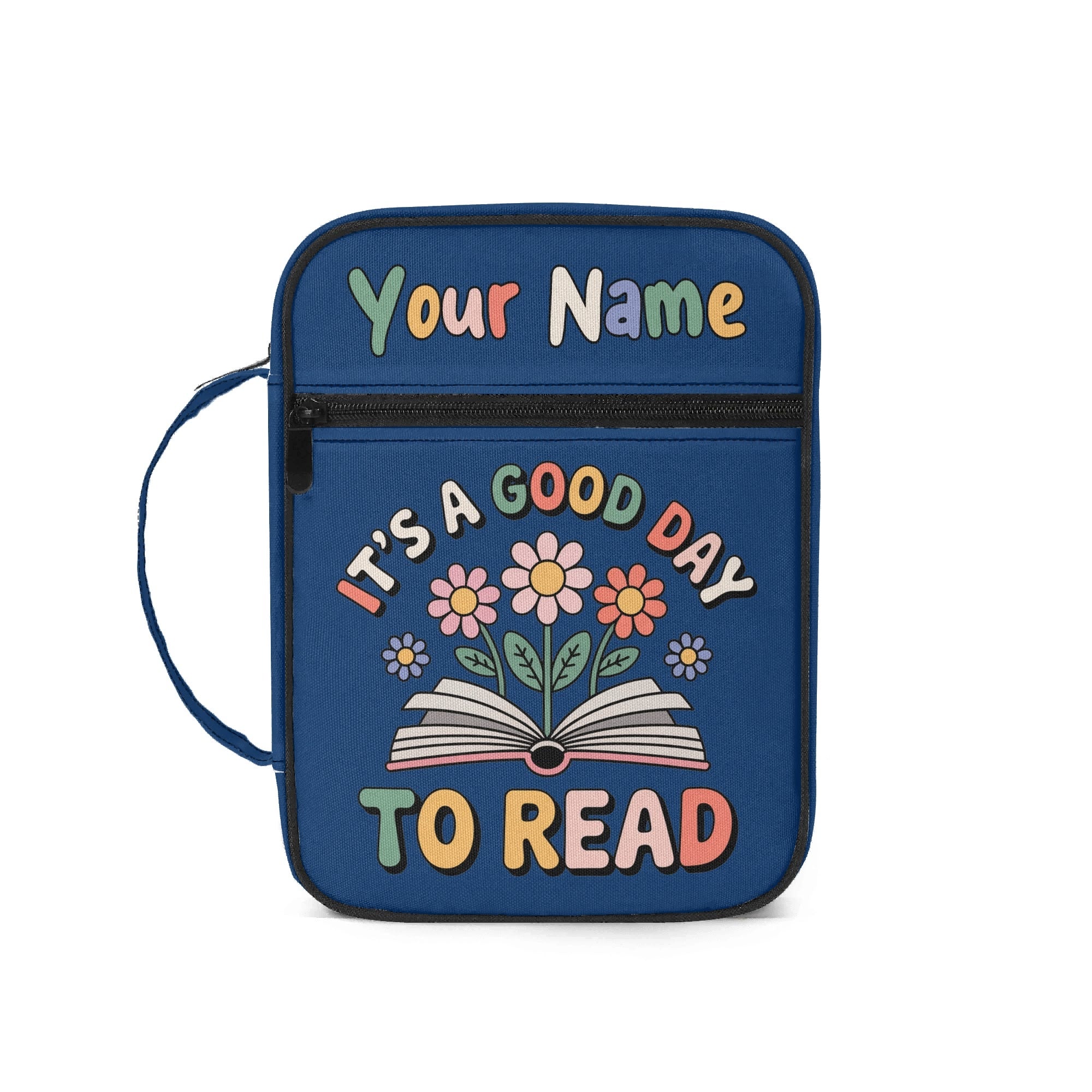 Its A Good Day To Read - Personalised Book Bag / Cover With Zippered Pocket Default Title Personalised Book Bag / Cover Printed Offshore