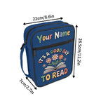 Its A Good Day To Read Personalised Book Bag / Cover With Zippered Pocket Personalised Book Bag / Cover Printed Offshore
