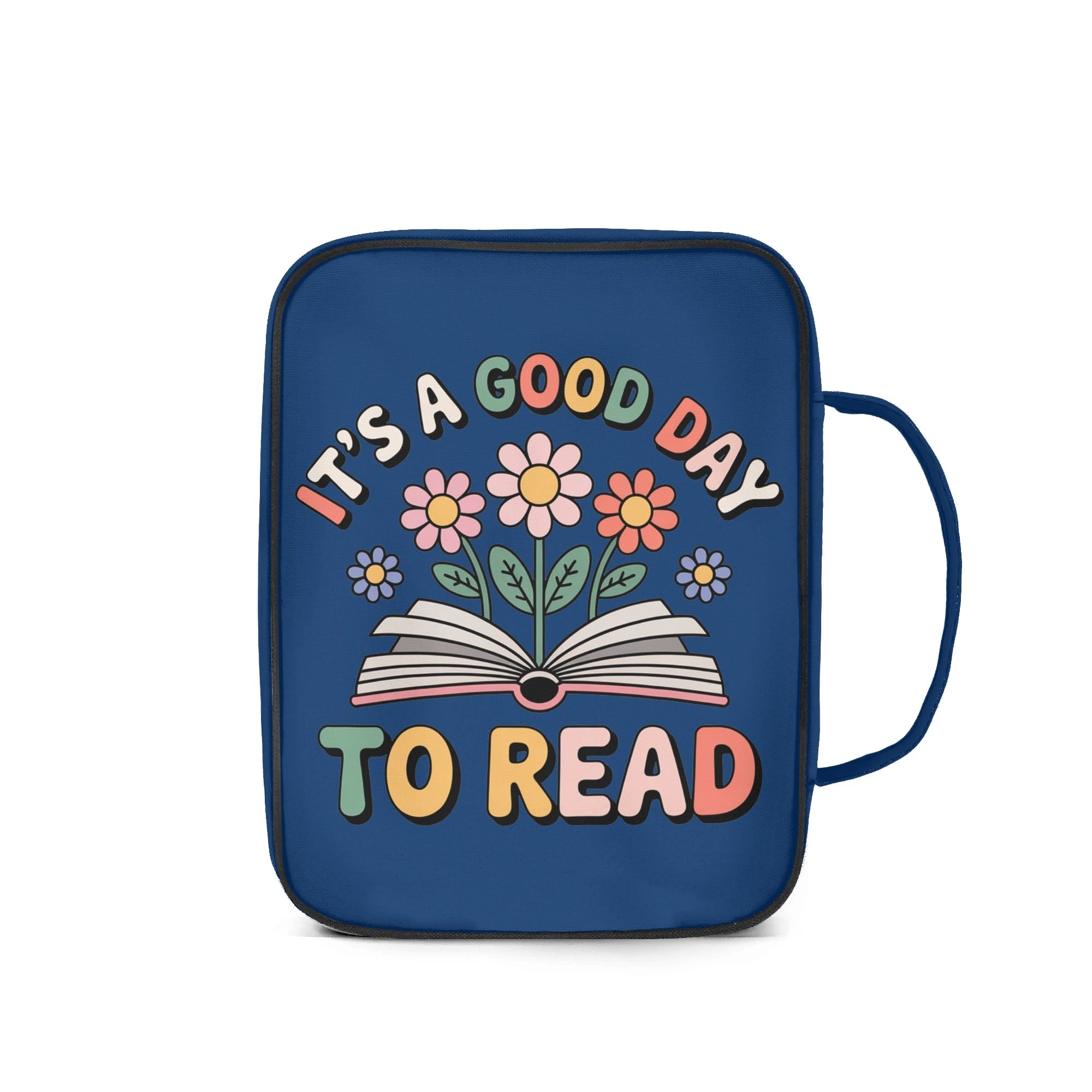 Its A Good Day To Read - Personalised Book Bag / Cover With Zippered Pocket Personalised Book Bag / Cover Printed Offshore