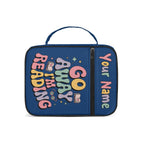 Go Away Im Reading Personalised Book Bag / Cover With Zippered Pocket Personalised Book Bag / Cover Printed Offshore