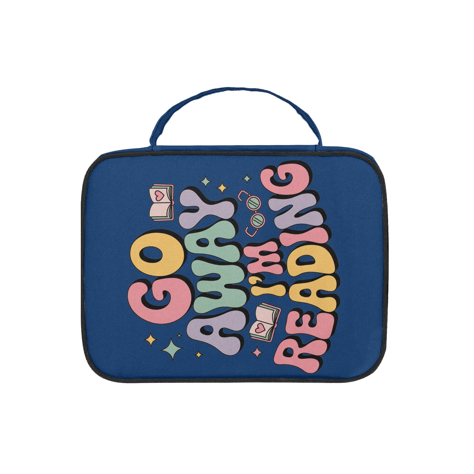 Go Away Im Reading Personalised Book Bag / Cover With Zippered Pocket Personalised Book Bag / Cover Printed Offshore