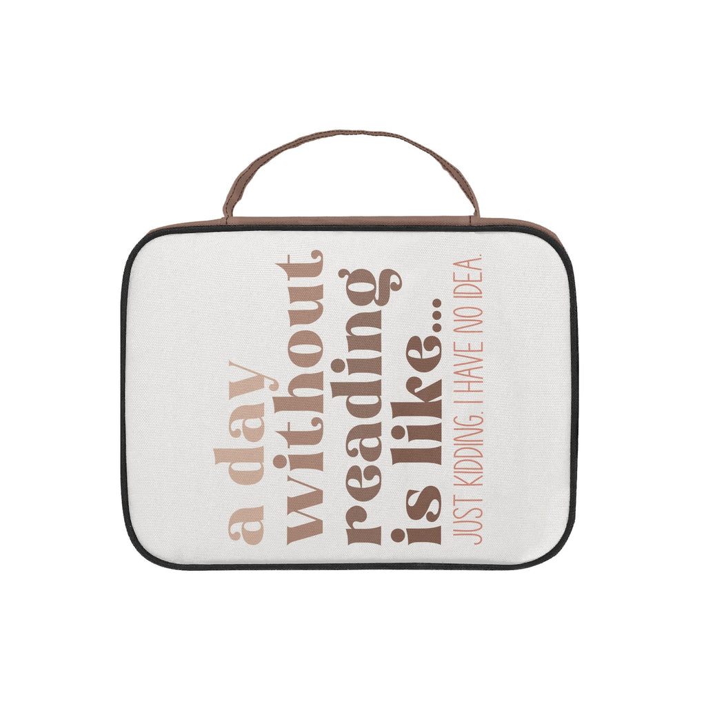 A Day Without Reading Personalised Book Bag / Cover With Zippered Pocket Personalised Book Bag / Cover Printed Offshore