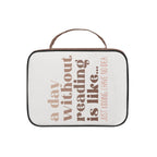 A Day Without Reading Personalised Book Bag / Cover With Zippered Pocket Personalised Book Bag / Cover Printed Offshore
