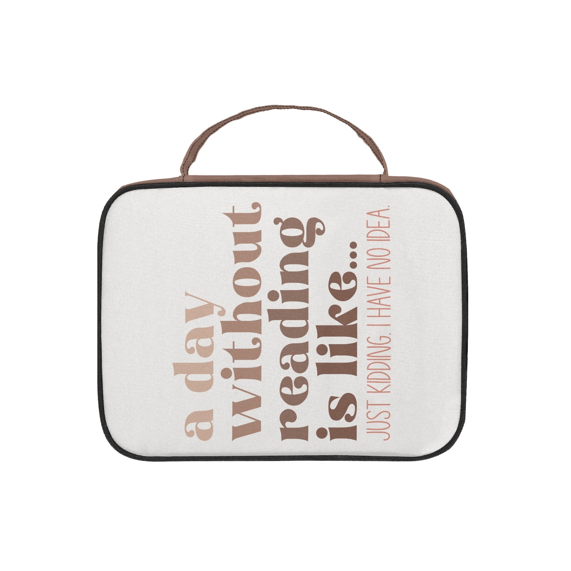 A Day Without Reading Personalised Book Bag / Cover With Zippered Pocket Personalised Book Bag / Cover Printed Offshore