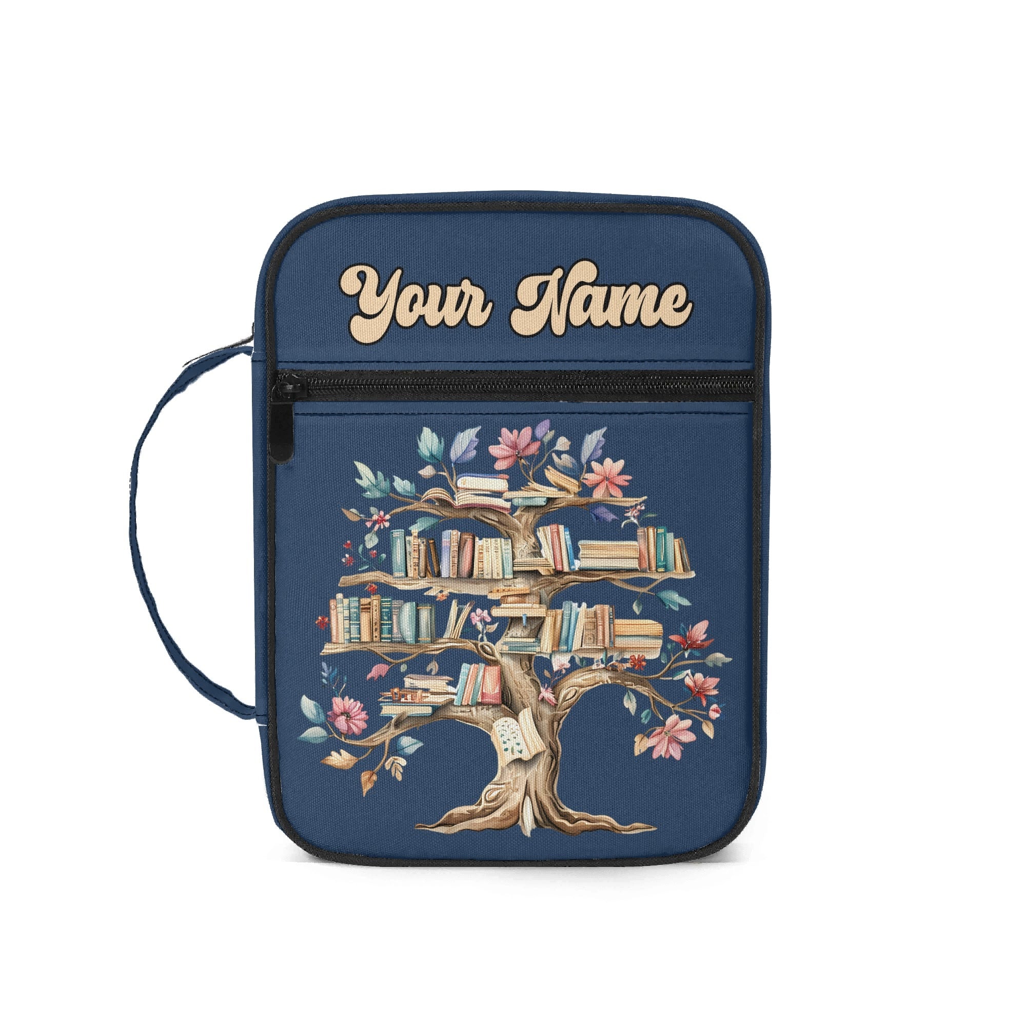 Book Tree - Personalised Book Bag / Cover With Zippered Pocket Default Title Personalised Book Bag / Cover Printed Offshore
