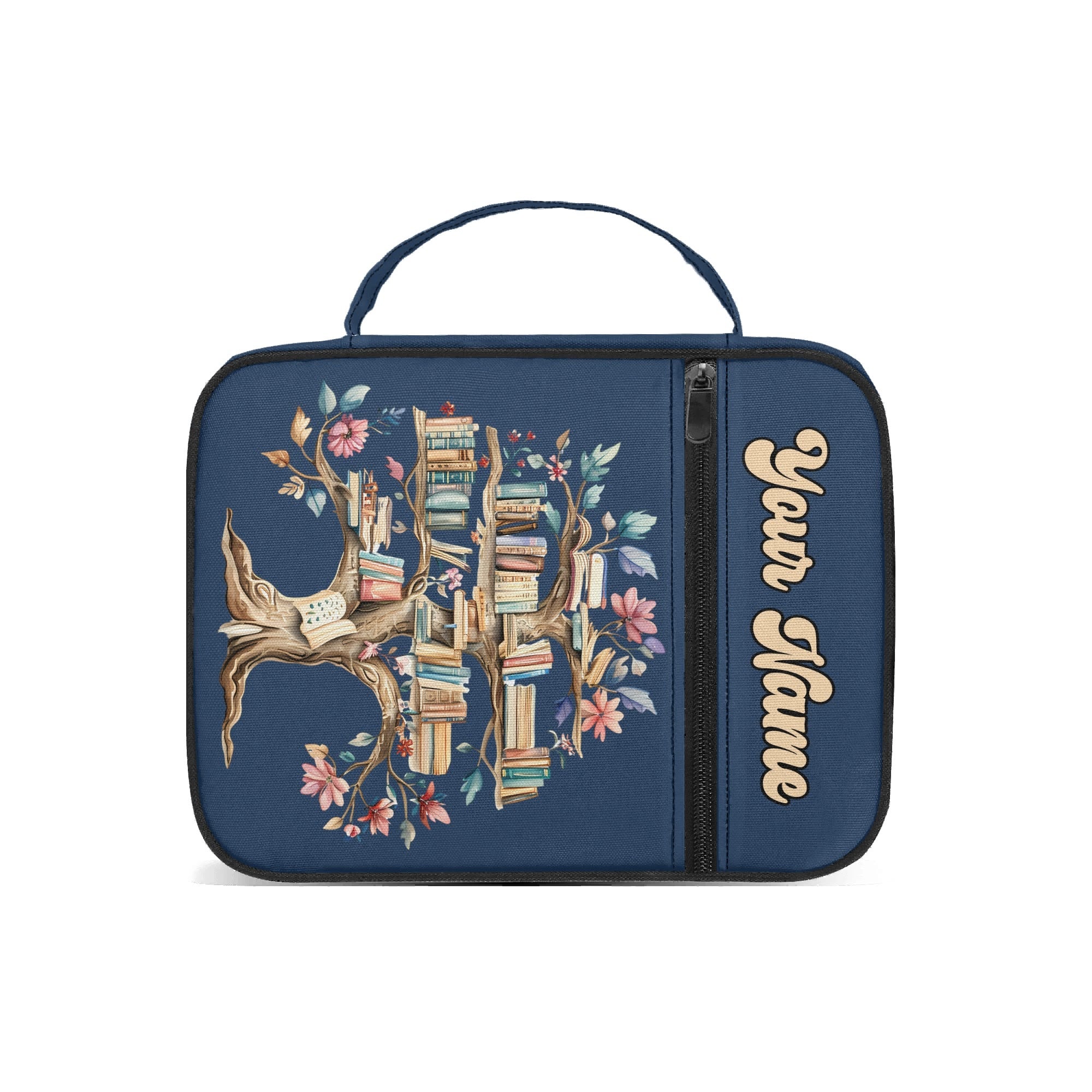 Book Tree Personalised Book Bag / Cover With Zippered Pocket Personalised Book Bag / Cover Printed Offshore