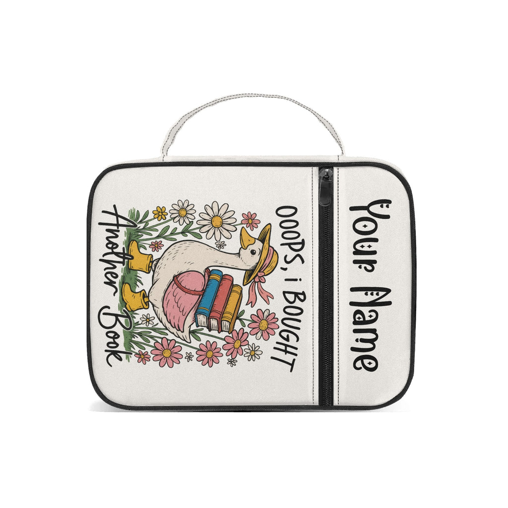 Oops I Bought Another Book, Silly Goose Personalised Book Bag / Cover With Zippered Pocket Personalised Book Bag / Cover Printed Offshore