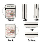 Drink Tea, Read Books, Be Happy Personalised Book Bag / Cover With Zippered Pocket Personalised Book Bag / Cover Printed Offshore