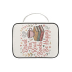 Drink Tea, Read Books, Be Happy Personalised Book Bag / Cover With Zippered Pocket Personalised Book Bag / Cover Printed Offshore