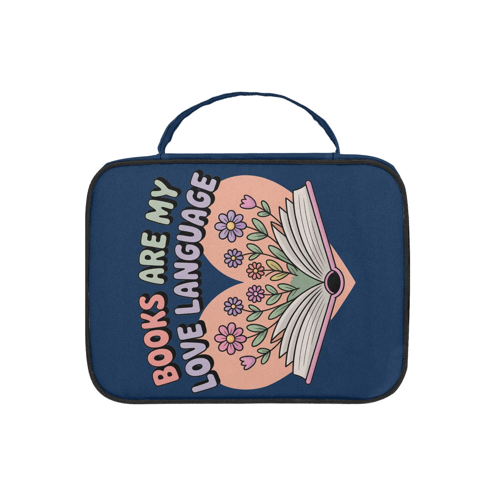 Books Are My Love Language Personalised Book Bag / Cover With Zippered Pocket Personalised Book Bag / Cover Printed Offshore