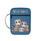 Books And Cats Personalised Book Bag / Cover With Zippered Pocket Default Title Personalised Book Bag / Cover Printed Offshore