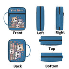 Books And Cats Personalised Book Bag / Cover With Zippered Pocket Personalised Book Bag / Cover Printed Offshore