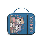 Books And Cats Personalised Book Bag / Cover With Zippered Pocket Personalised Book Bag / Cover Printed Offshore