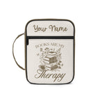 Books Are My Therapy Personalised Book Bag / Cover With Zippered Pocket Default Title Personalised Book Bag / Cover Printed Offshore