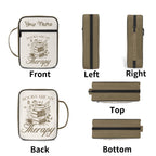 Books Are My Therapy Personalised Book Bag / Cover With Zippered Pocket Personalised Book Bag / Cover Printed Offshore