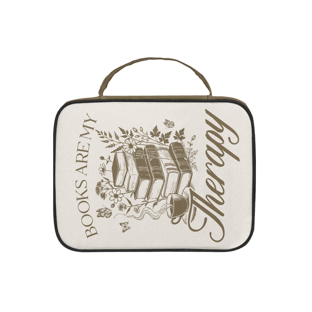 Books Are My Therapy Personalised Book Bag / Cover With Zippered Pocket Personalised Book Bag / Cover Printed Offshore