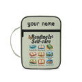 Reading Is Self Care Personalised Book Bag / Cover With Zippered Pocket Default Title Personalised Book Bag / Cover Printed Offshore