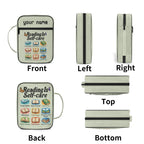 Reading Is Self Care Personalised Book Bag / Cover With Zippered Pocket Personalised Book Bag / Cover Printed Offshore