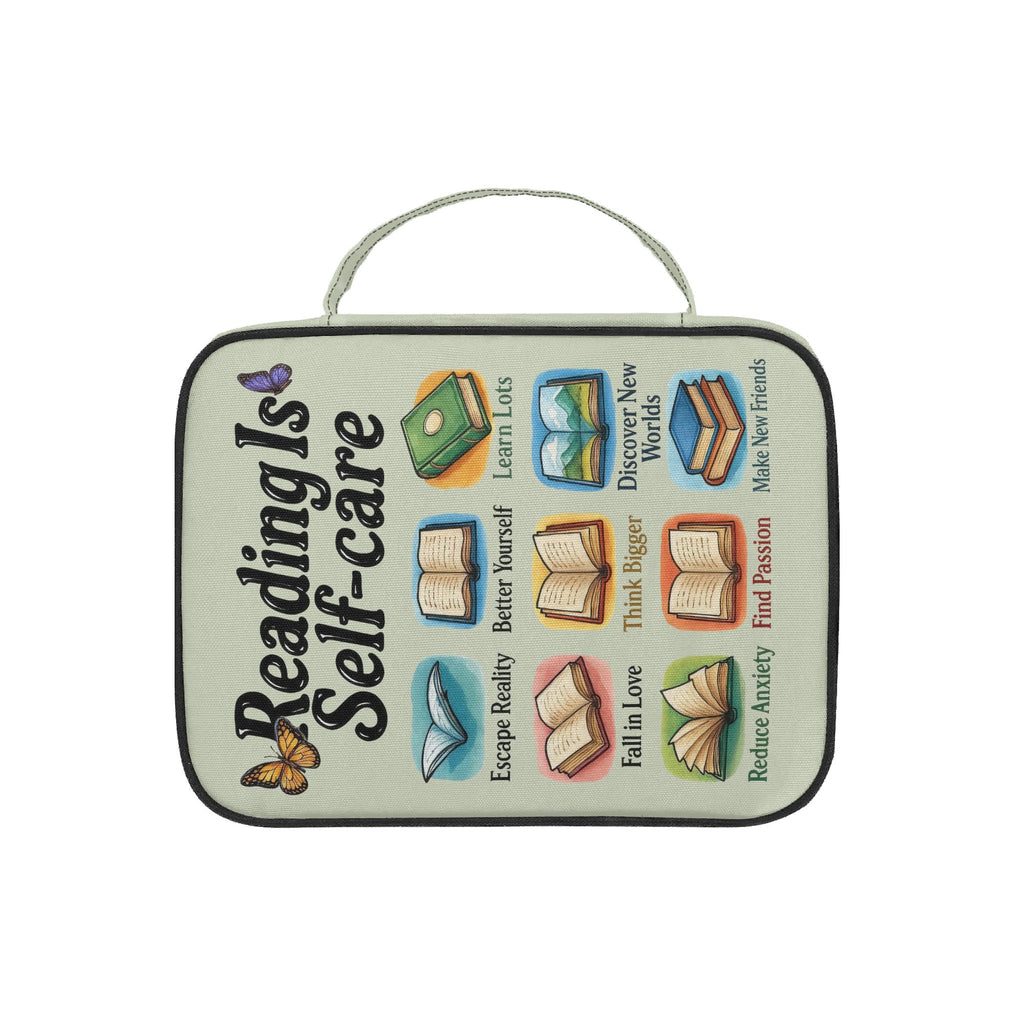 Reading Is Self Care Personalised Book Bag / Cover With Zippered Pocket Personalised Book Bag / Cover Printed Offshore